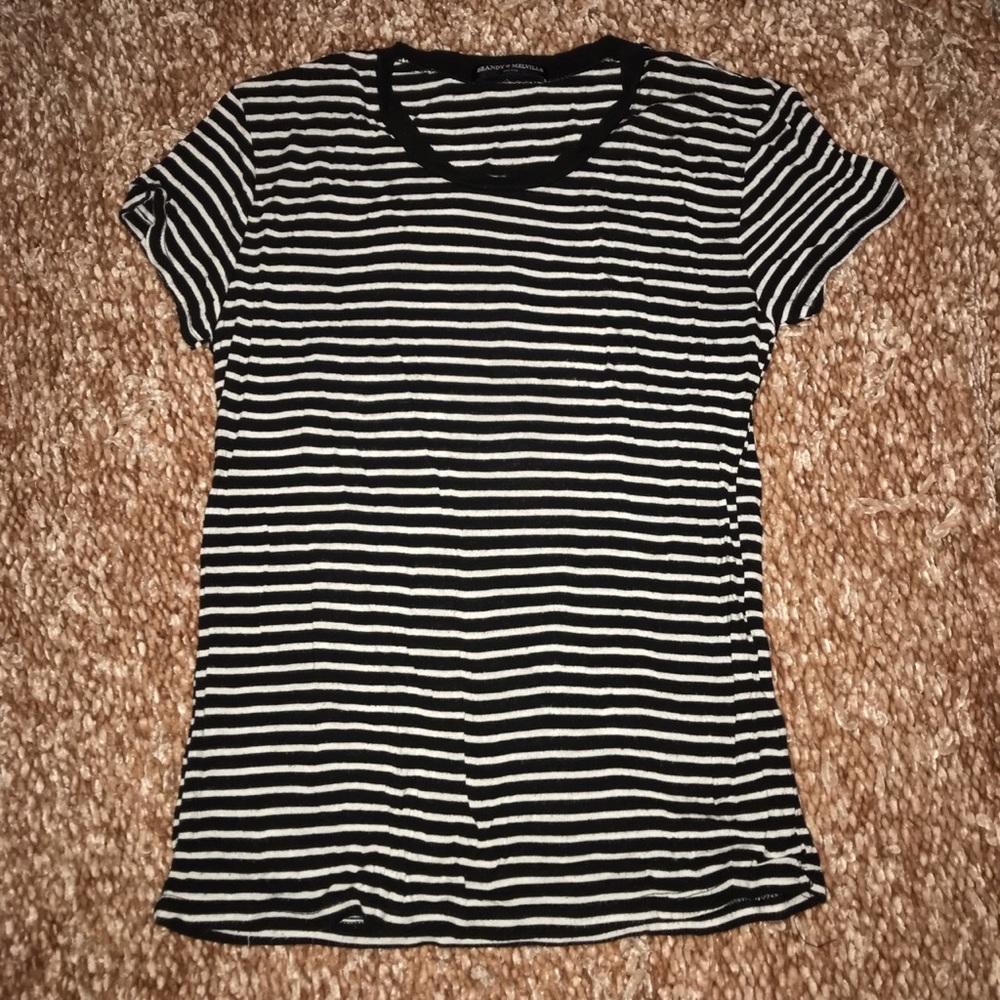 Brandy Melville black and white long top